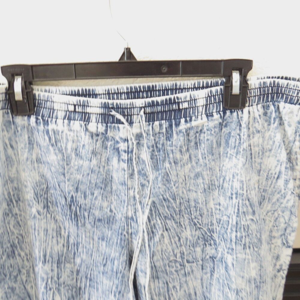 Crave Fame Acid Wash 90's inspired Joggers 100% Cotton  Blue XL EUC - Picture 3 of 8